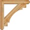 Ekena Millwork Merced Craftsman Rough Sawn Bracket w/ Offset Brace, Western Red Cedar, 6"W x 32"D x 32"H BKT0604X32X32MRC04RWR - alternate 4